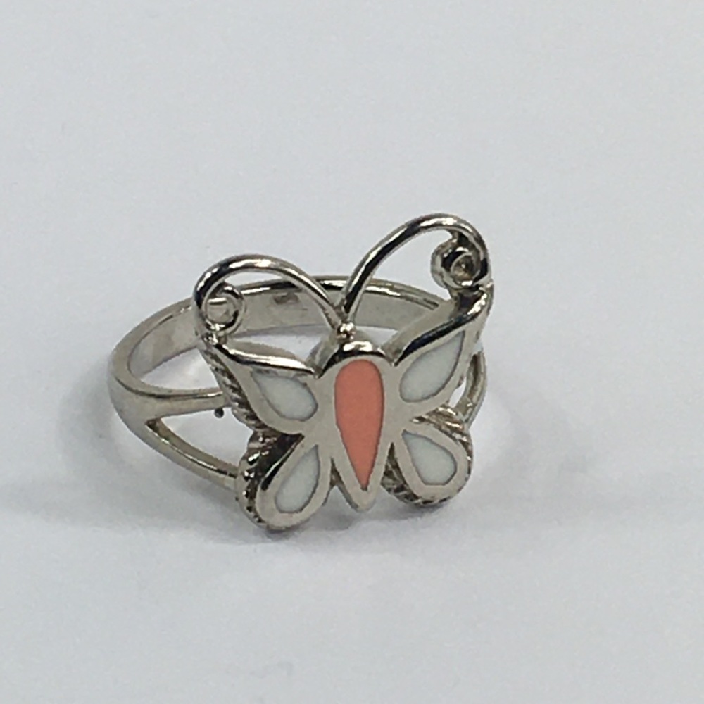WOMENS BUTTERFLY SILVER TONE RING SIZE 8 ⭐️⭐️⭐️⭐️⭐️Vintage To Fashion